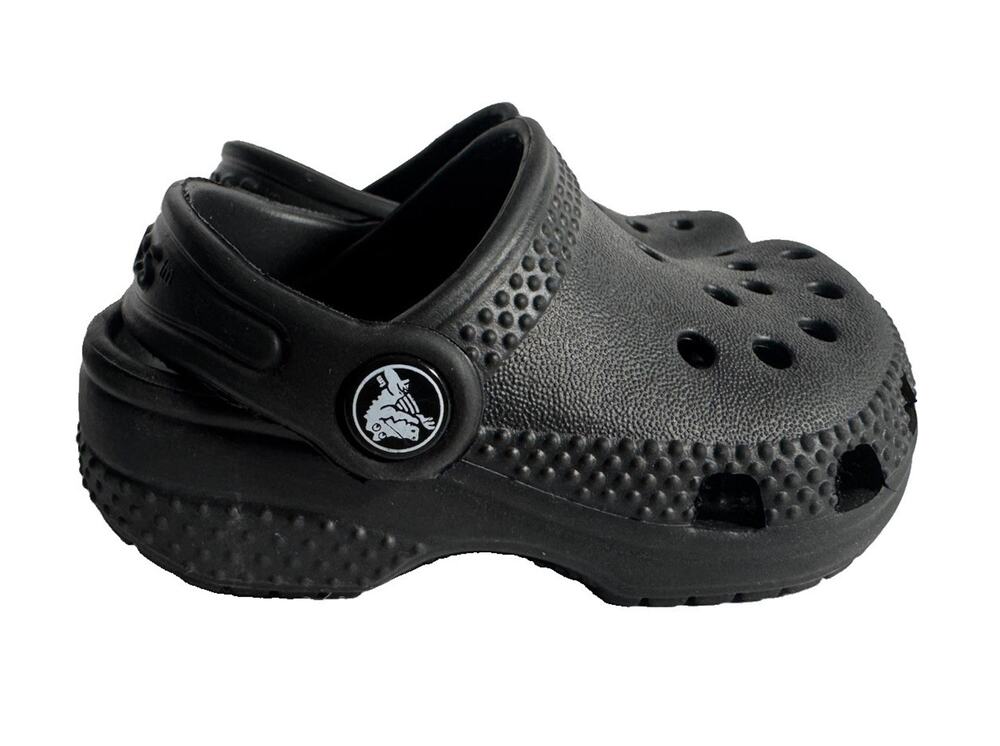 Crocs Classic Clog Kids C2/3 Black Slip On Shoes Sandals